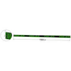 LED Бегущая строка Р10 1189x101x9 см Зелёная