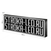 LED Бегущая строка Р10 325x101x9 см Белая