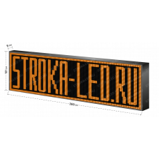 LED Бегущая строка Р10 389x101x9 см Жёлтая 
