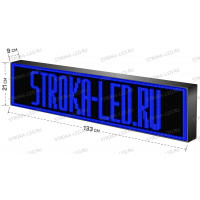LED Бегущая строка Р10 133x21x9 см Синяя