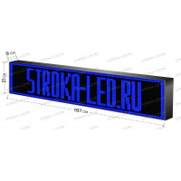 LED Бегущая строка Р10 197x21x9 см Синяя