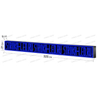 LED Бегущая строка Р10 325x21x9 см Синяя