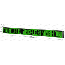 LED Бегущая строка Р10 357x21x9 см Зелёная