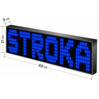 LED Бегущая строка Р10 69x21x9 см Синяя 