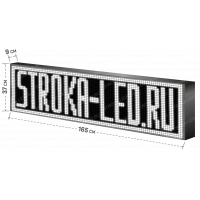 LED Бегущая строка Р10 165x37x9 см Белая 