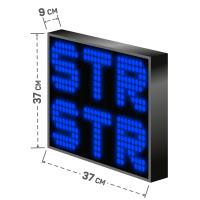 LED Бегущая строка Р10 37x37x9 см Синяя