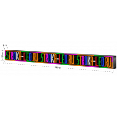 LED Бегущая строка Р10 389x37x9 см Цветная RGB 