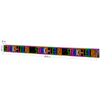 LED Бегущая строка Р10 453x37x9 см Цветная RGB 