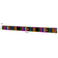 LED Бегущая строка Р10 453x37x9 см Цветная RGB 