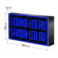 LED Бегущая строка Р10 101x53x9 см Синяя