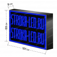 LED Бегущая строка Р10 101x69x9 см Синия