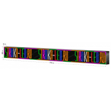 LED Бегущая строка Р10 773x69x9 см Цветная RGB 