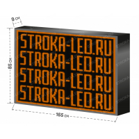 LED Бегущая строка Р10 165x85x9 см Жёлтая