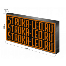 LED Бегущая строка Р10 197x85x9 см Жёлтая