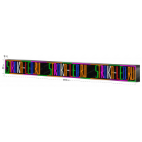 LED Бегущая строка Р10 869x85x9 см Цветная RGB 