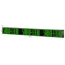 LED Бегущая строка Р10 869x85x9 см Зелёная